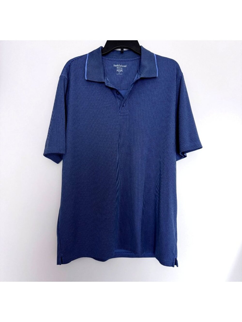 Saddlebred Men Pullover Short Sleeve Big Tall Comfort Flex Polo Shirt Size LT